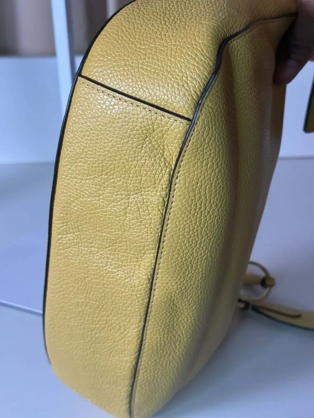 Coach Polished Pebble Leather Huda Hobo Bag in Bright Yellow